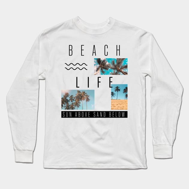 Beach Life Long Sleeve T-Shirt by ValentinoVergan